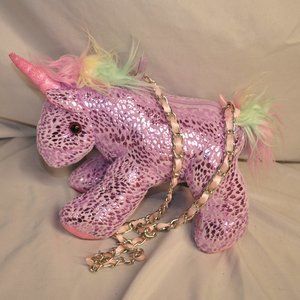 3 for $55 - plush purple shimmer Toby unicorn purse stuffed animal (427w)